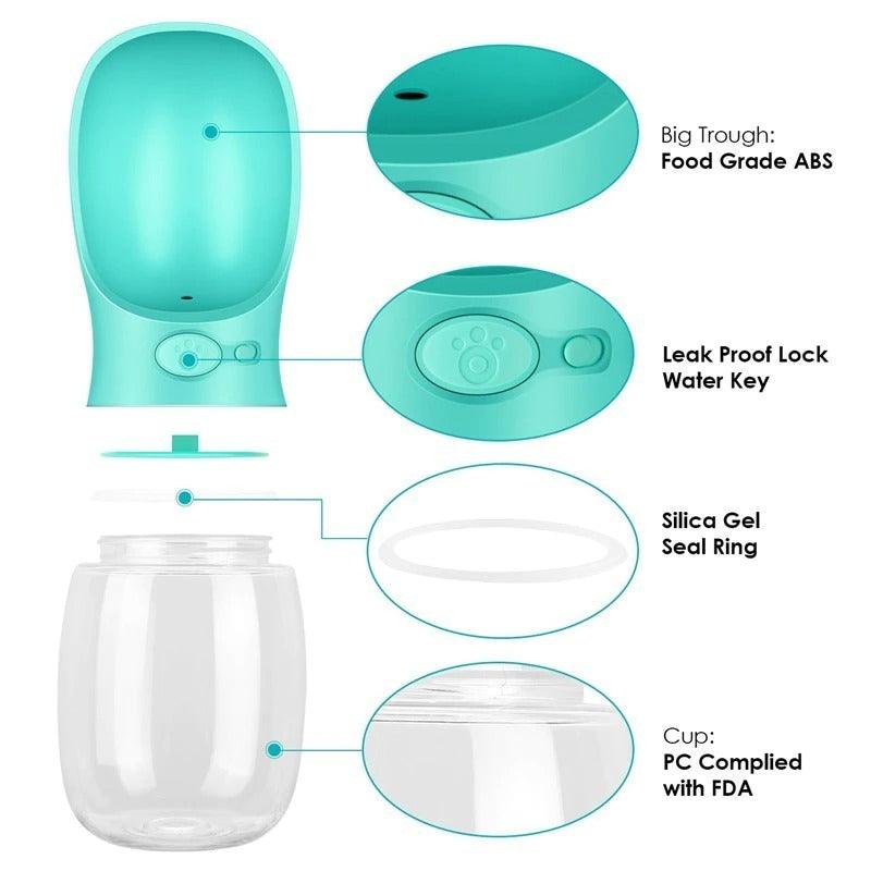 Portable Pet Water Bottle - Leak Proof And Travel Friendly Drinking