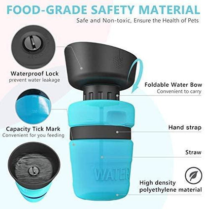 Pet Oasis: Foldable Dog Travel Water Bottle And Dispenser