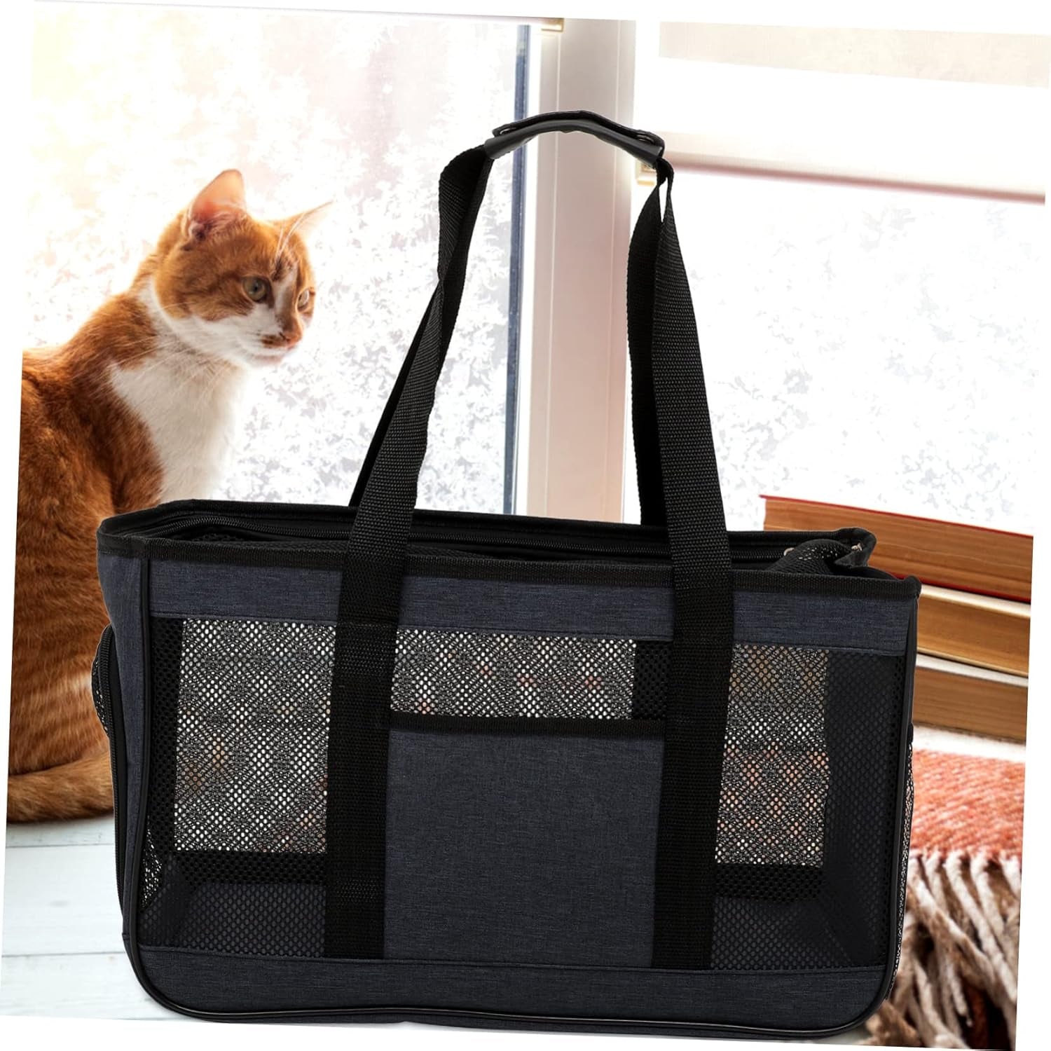 BESPORTBLE Durable Pet Carrier Bag for Outdoor Breathable Cat Travel Tote Small Cat Carrier Zipper