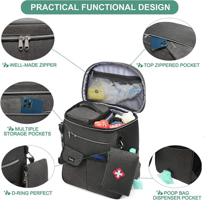 Dog Travel Bag for Supplies Sucipi 7 PC Set Dog Travel Backpack Airline Approved Tote Organizer with Pet First Aid Pouch, Large Weekend Dog Travel Bag&Travel Accessories for Traveling Hiking Camping