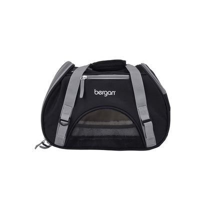 Comfort Carrier - Cat and Dog Carrier - Black and Grey, 16" X 8" X 11"