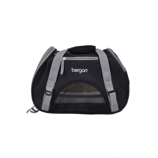 Comfort Carrier - Cat and Dog Carrier - Black and Grey, 16" X 8" X 11"