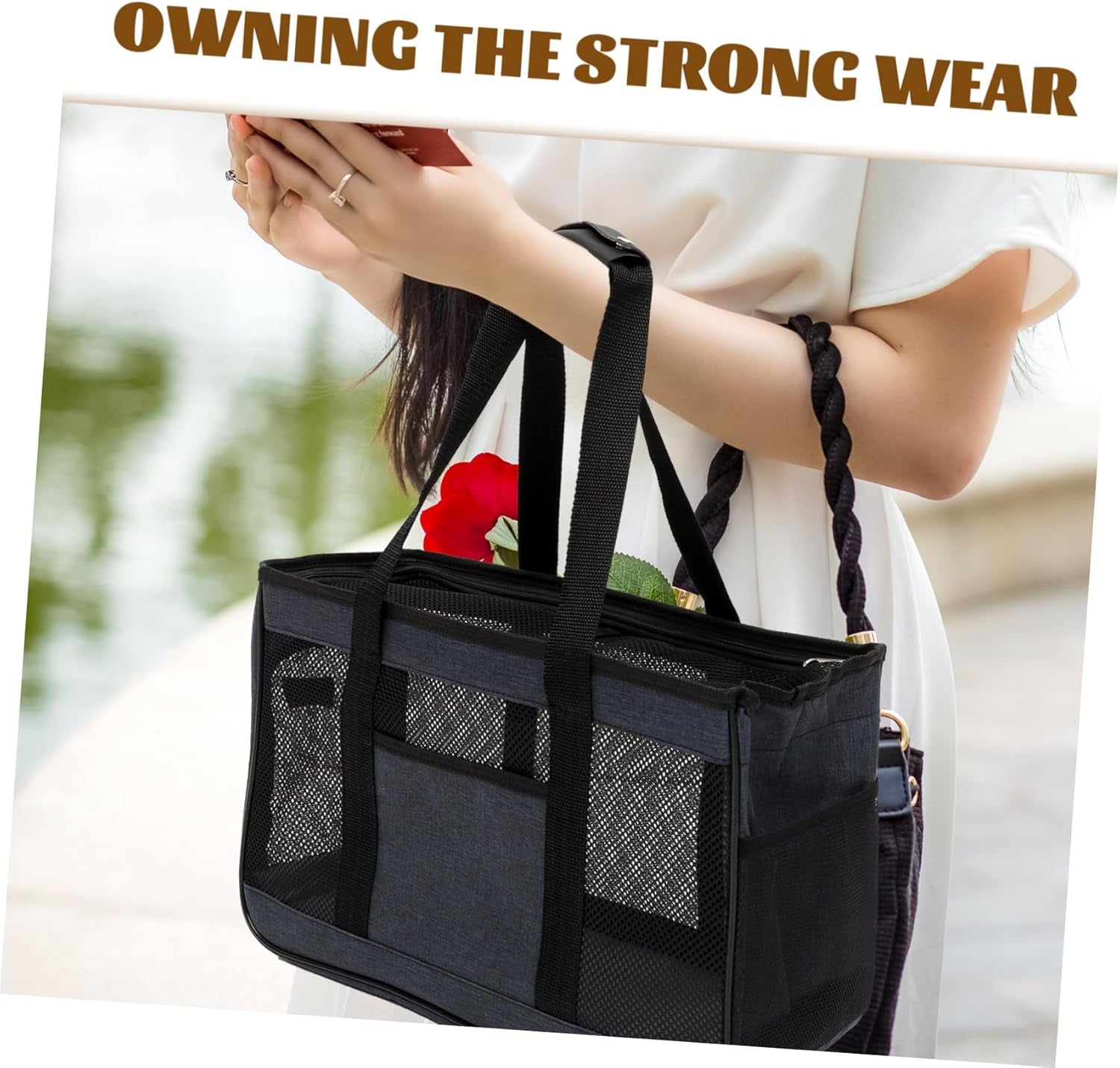BESPORTBLE Durable Pet Carrier Bag for Outdoor Breathable Cat Travel Tote Small Cat Carrier Zipper