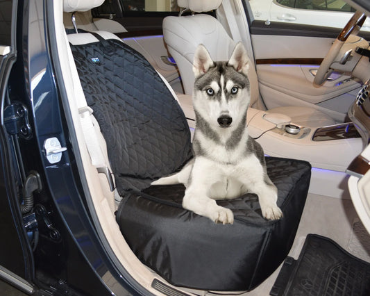 2 in 1 Front Car Seat Covers Pet Travel Protector Basket for Dog Cat Scratch Resistant Waterproof and Non-S