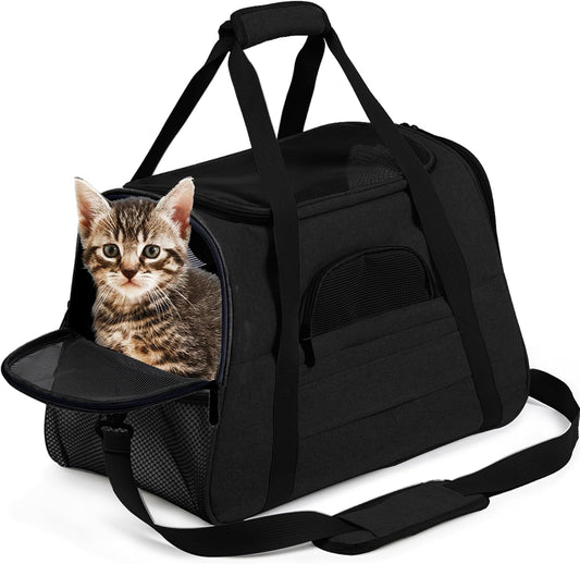 Prodigen Cat Carrier Dog Carrier for Medium Dogs Dog Travel Crate Soft Slided Collapsible Pet Travel Carrier, Large (20.5" W X 13.5" H X 10" D)