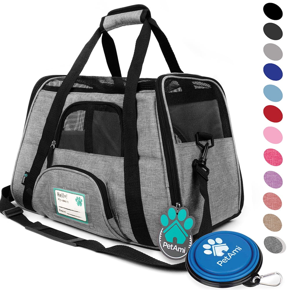 Premium Airline Approved Soft Sided Pet Carrier, Heather Gray