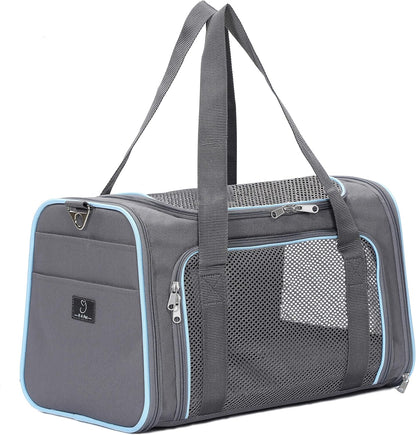 A4Pet Airline Approved Cat Carrier Dog Carriers, Soft-Sided Portable Pet Travel Washable Carrier for Dogs