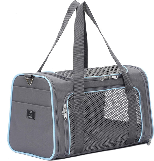 A4Pet Airline Approved Cat Carrier Dog Carriers, Soft-Sided Portable Pet Travel Washable Carrier for Dogs