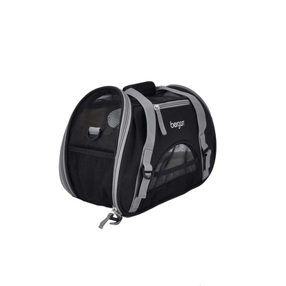 Comfort Carrier - Cat and Dog Carrier - Black and Grey, 16" X 8" X 11"